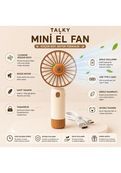 Mini El Vantilatörü, Şarj Edilebilir Taşınabilir Mini Fan, 3 Kademeli Rüzgar Gücü, Usb Type-c Şarjlı, Masaüstü Standlı, Hafif Ve Kompakt Belirtilmemiş Mini El Vantilatörü, Şarj Edilebilir Taşınabilir Mini Fan, 3 Kademeli Rüzgar Gücü, Usb Type-c Şarjlı, Masaüstü Standlı, Hafif Ve Kompakt Belirtilmemiş