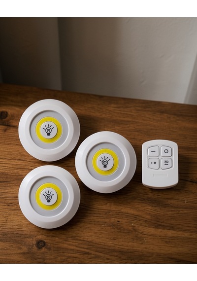 Mutfak Dolap Altı Işığı Uzaktan Kumandalı 3 Led Kablosuz Ucz3lülamba2 Çok Renkli