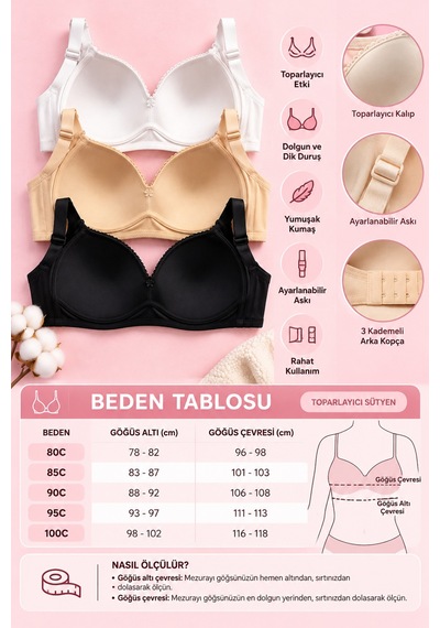 Meyzz Kadın 3 Lü Lazer Kesim Toparlayıcı Sütyen Seti Ultra Yumuşak Dokulu Rahat Günlük Kullanım Çok Renkli - 937729371 Çok Renkli Meyzz Kadın 3 Lü Lazer Kesim Toparlayıcı Sütyen Seti Ultra Yumuşak Dokulu Rahat Günlük Kullanım Çok Renkli - 937729371 Çok Renkli