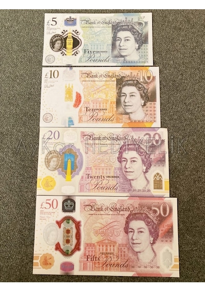 400 ADET KARMA 5-10-20-50 STERLİN BANKNOT POUND PARA GEÇERSİZ