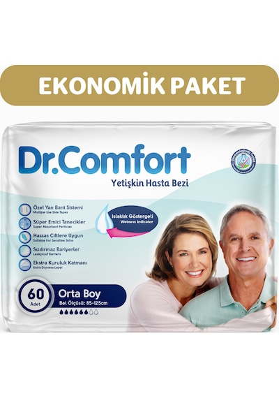 Dr. Comfort Yetişkin Bel Bağlamalı Hasta Bezi M 2 x 30'Lu