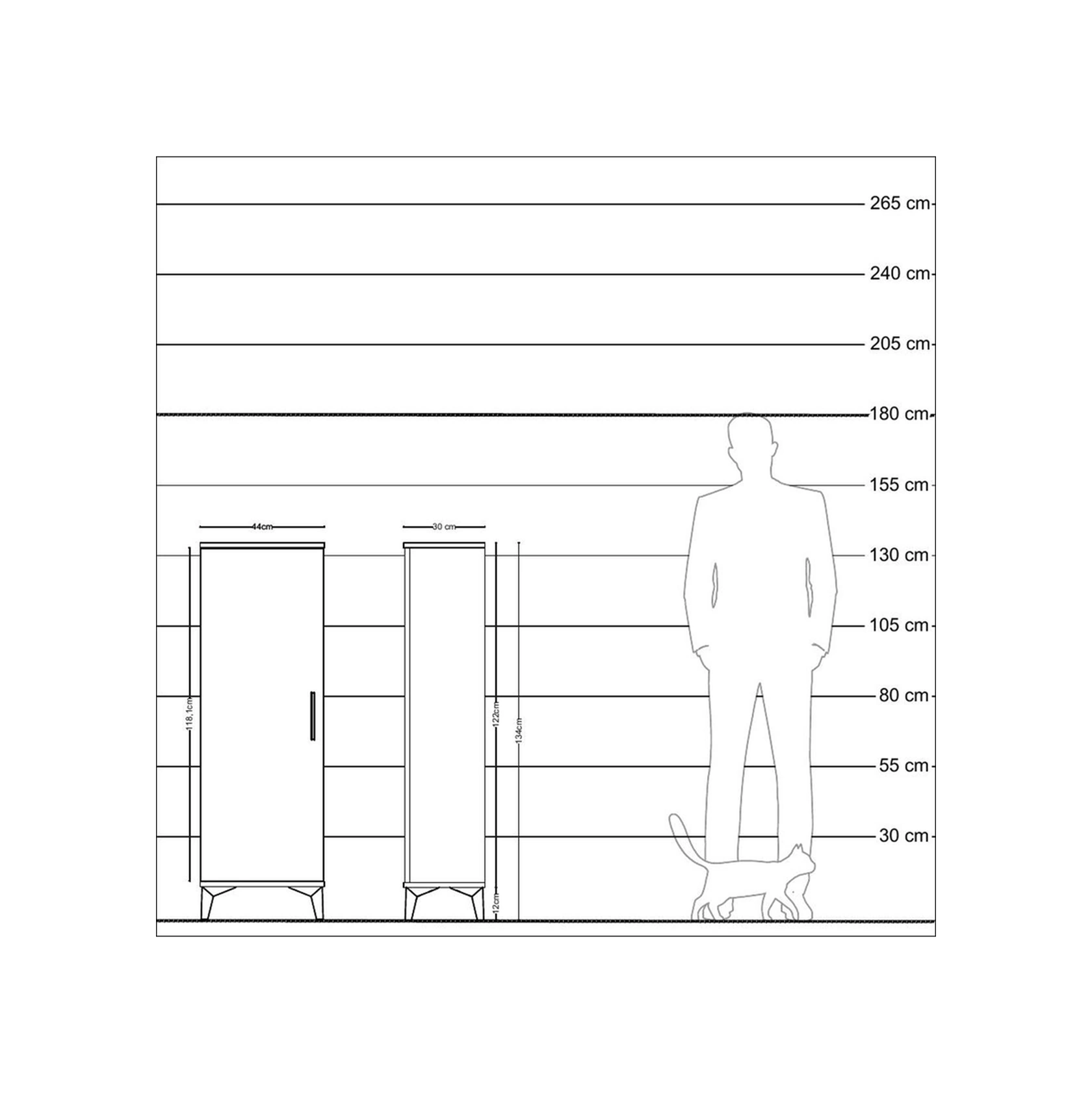 Arges Dolap Tek Kapaklı Tek Askılı 44x30x134 Antrasit-çam Antrasit Arges Dolap Tek Kapaklı Tek Askılı 44x30x134 Antrasit-çam Antrasit