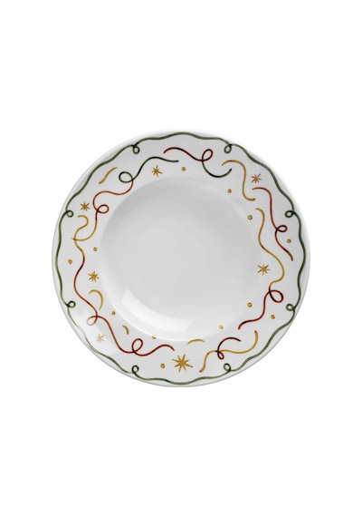 Kütahya Porselen Voluta 2 Parça 27 Cm Spagetti Tabağı Çok Renkli