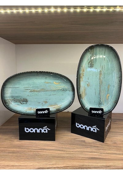 2'li Madera Mint Gourmet Oval Kayık Tabak 29 17 Cm 700 Cc