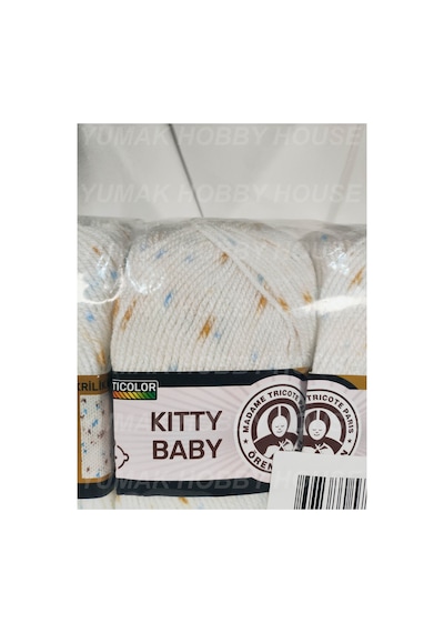 Kıtty Baby Benekli El Örgü İpi 3 Adet 100gr. - Renk: 390