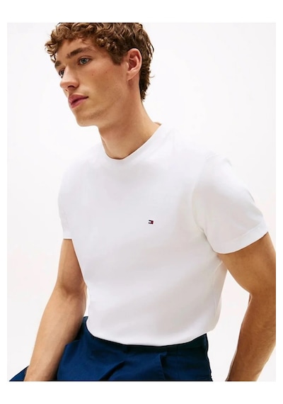 Tommy Hilfiger Klasik Sıfır Yaka T-shirt Beyaz Tommy Hilfiger Klasik Sıfır Yaka T-shirt Beyaz