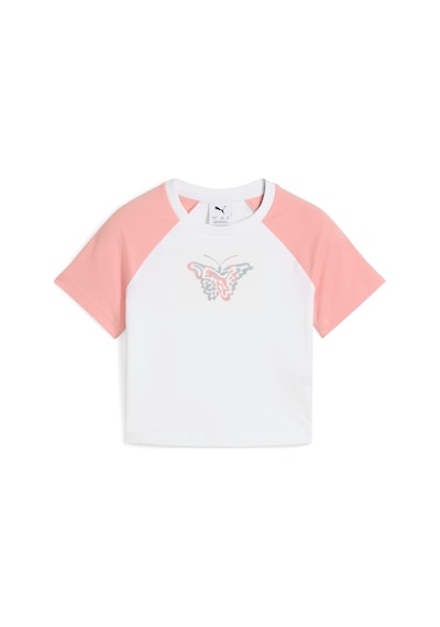 Puma Butterfly Vıbe Genç Kısa Antrenman Tişörtü 629883 52 Beyaz