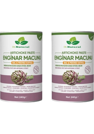 Dr. Natural Enginar Macunu Pekmez ve Bal Katkılı Bitkisel Macun 2 x 240 G