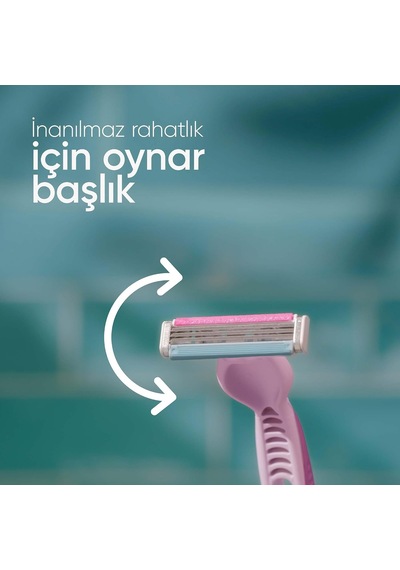 Lexroo Venus Comfort Colours Kadın Tıraş Bıçakları, 6 Kadın Tıraş Bıçakları