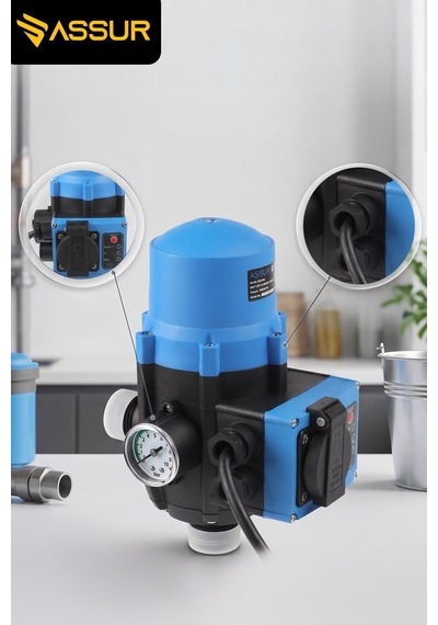 Assur 220v Skd-6e 1.1kw 10 Bar Su Pompası Otomatik Basınç Kontrol Cihazı-3151