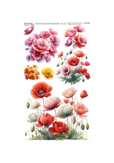 Ütü İle Rub On Transfer Kağıdı 30x50cm Ck421