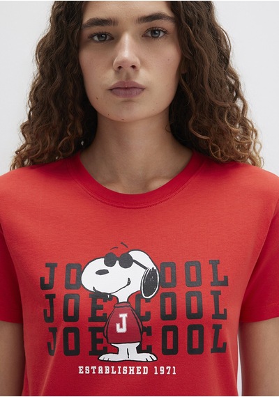 Mavi - Snoopy Baskılı Kırmızı Tişört 1613670-83870 Kirmizi