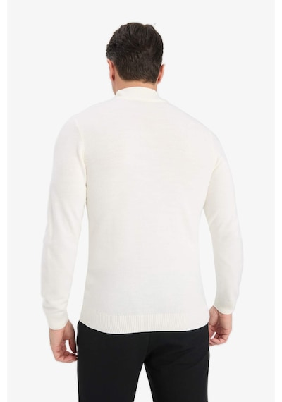 Defacto Slim Fit Dar Kesim Balıkçı Yaka Basic Düz Triko Kazak R1127az25wner100 Ekru-er100