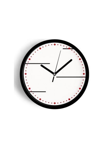 Modern Tasarım Duvar Saati - 25cm - Önü Camlı Siyah Kasa - Sessiz Mekanizma-jh0450 Siyah