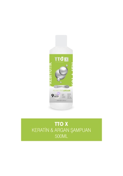 Tto X Keratin Ve Argan Özlü Saç Şampuanı Kolajen Ve Prebiyotik Tüm Saçlar