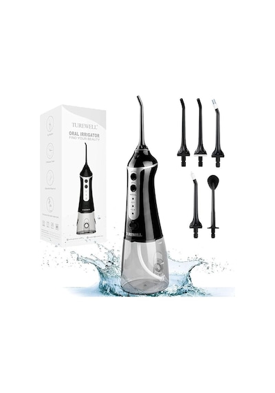 Turewell Şarjlı Taşınabilir Ağız Duşu - 3 Modlu Ve 5 Değiştirilebilir Başlıklı Diş Temizleme Cihazı