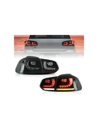 Volkswagen Golf 6 Mk6 R20 Led Stop 2009-2012 Dark Smoke