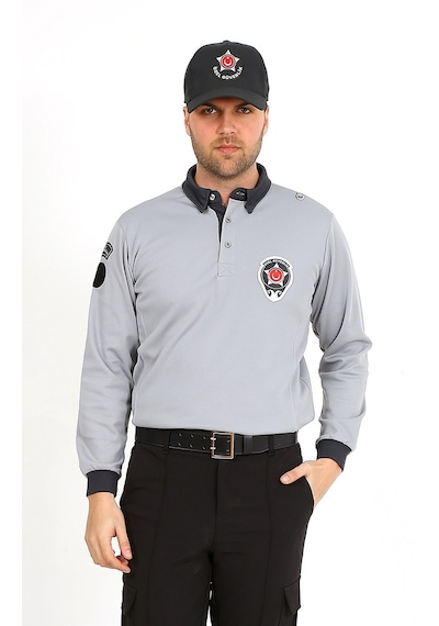Yeni Tip Kamu Personel Özel Güvenlik Kışlık Erkek Sweatshirt İçi Şardonlu Gri