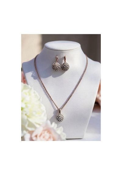 Yuvarlak Otantik Kolye Ve Küpe Seti 2732290