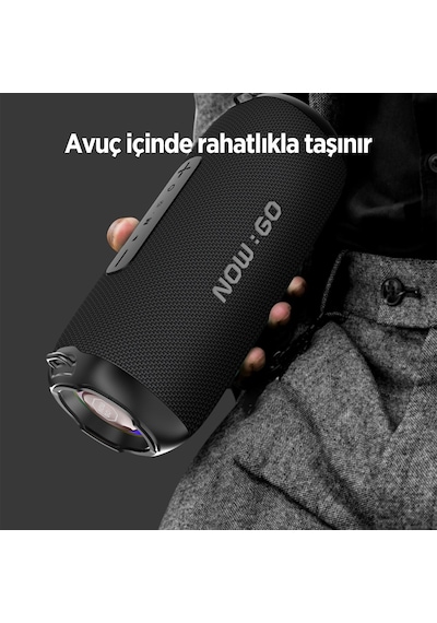 Nowgo F8 40w Rgb Speaker Su Geçirmez Taşınabilir Kablosuz Bluetooth Hoparlör Siyah