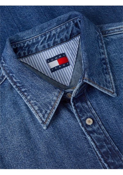Tommy Hilfiger Regular Denım Shırt Ext Cj8039 Erkek Mavi Gömlek - Dm0dm23390