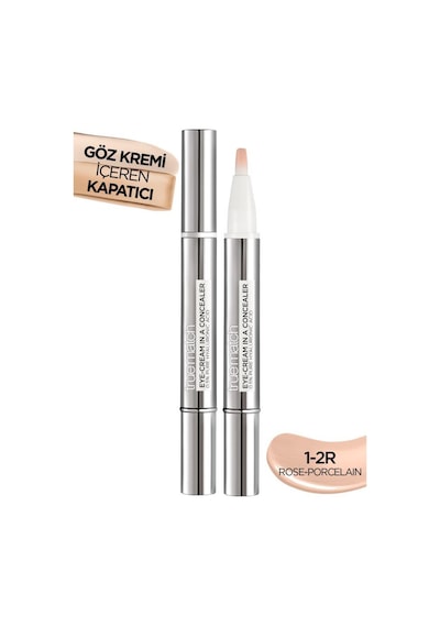 L'Oreal Paris True Match 2'si 1 Arada Göz Kremi Içeren Kapatıcı 1-2R Rose Porcelain