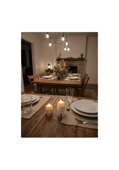 3d Dekoratif Bohem Uçan Beyaz Mumlar Tealight Mum Hediyeli Yükseklik:8cm En:4,5 Cm