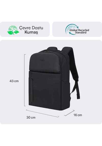 Mack Mce-1722 16 Code Eco Notebook Sırt Çantası Siyah
