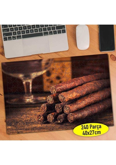 Tobacco Puro Viski Bardağı 240 Parça Puzzle Yapboz-83862740