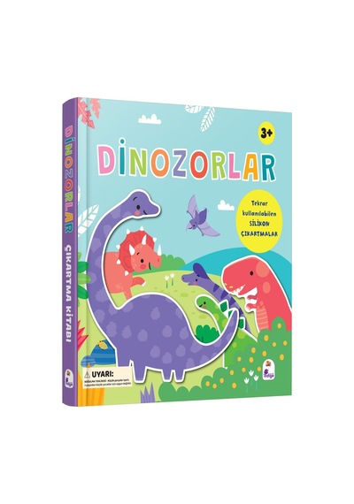 Dinozor Temalı Silikon Çıkartmalar - Tekrar Kullanılabilir