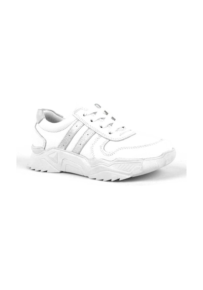 Hakiki Deri Kız Çocuk Sneakers Ayakkabı Beyaz