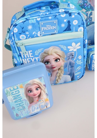 X Dekomus Lisanslı "ıce Queen Collection" Elsa Frozen Okul,kalem Ve Beslenme Çantası,beslenme Kabı,500 Ml Matara Seti Altın