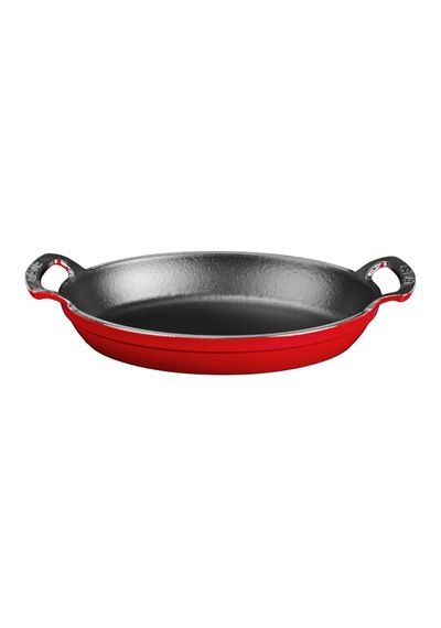 Lava Metal Oval Kuplu Döküm Tava 23x17, Kırmızı Diğer