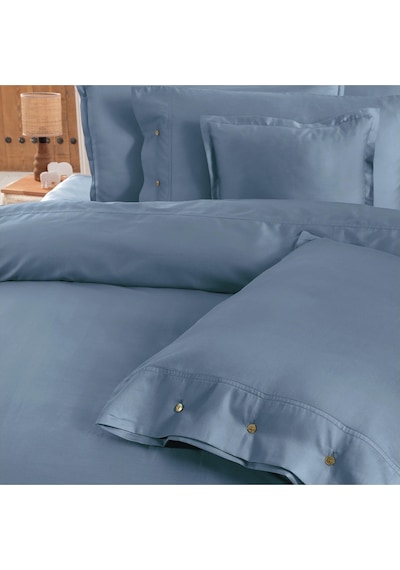 Sarev Monochrome Royal Blue %100 Pamuk Saten ''300 Tc" Nevresim Takımı Ks V14 Kahverengi