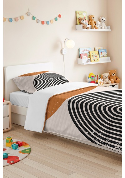 Geometrik Siyah Genç Odası Tek Kişilik Pike Takımı - Modern Hardal 160x220 Cm Kapitone Yatak Örtüsü Hafif Papatya Anısı