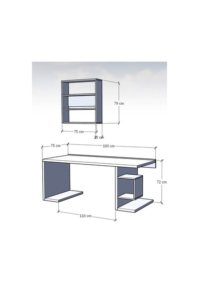 Karnaval Çalışma Masası M35007-1 Raflı Ders Çalışma Masası Bilgisayar Masası Beyaz 180x75cm Karnaval Çalışma Masası M35007-1 Raflı Ders Çalışma Masası Bilgisayar Masası Beyaz 180x75cm