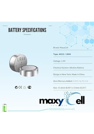 Maxycell 24 Adet Ag13 Lr44 Düğme Pil 1.5 V 24 Adet