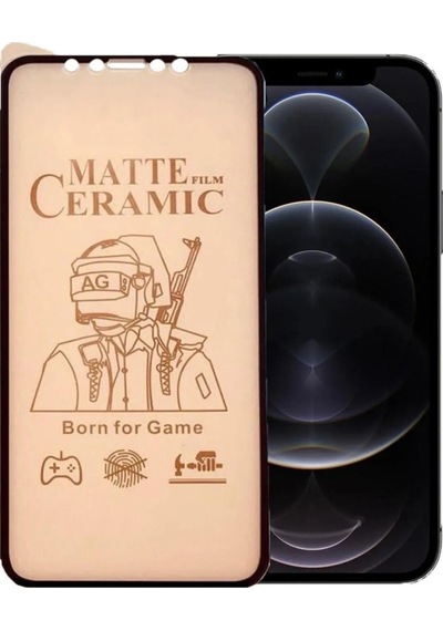 Apple Uyumlu iPhone 12/12 Pro Mat Seramik Nano Kırılmaz Ekran Koruyucu - Anti Static - Parmak İzi Bırakmaz
