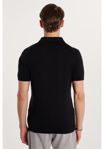 Tudors Erkek Slim Fit Dar Kesim Pamuklu Örme Triko Fermuarlı Siyah Polo Yaka Tişört-33178 Siyah Tudors Erkek Slim Fit Dar Kesim Pamuklu Örme Triko Fermuarlı Siyah Polo Yaka Tişört-33178 Siyah
