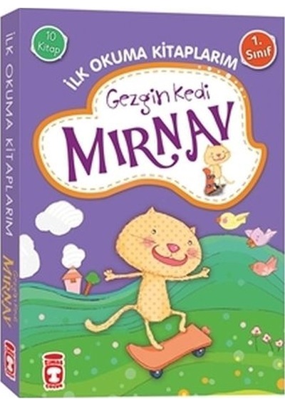 Gezgin Kedi Mırnav - İlk Okuma Kitaplarım Set (10 Kitap Takım)
