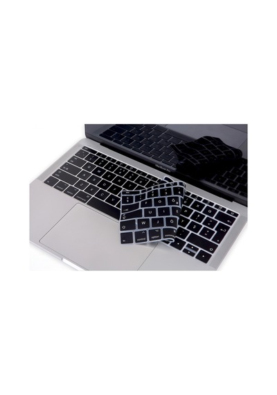 Apple Uyumlu MacBook Klavye Koruyucu 12-13Inc A1708 A1534 F Türkçe Daktilo Tip Siyah