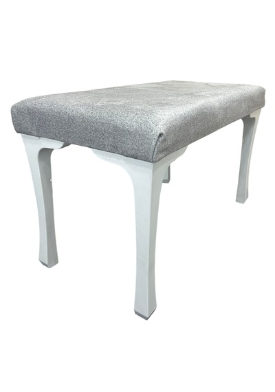 Ratemo Dekoratif Puf Bench Oturma Bankı Döşemelik Kumaşlı Antre & Yatak Ucu Bench 80x40x45 Cm Açık Gri