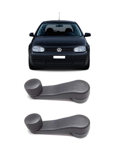 Vw Golf 4 Mk4 1998 - 2004 Uyumlu Manuel Çevirmeli Cam Açma Kapama Kolu Siyah 2 Adet Takım 1h0837581