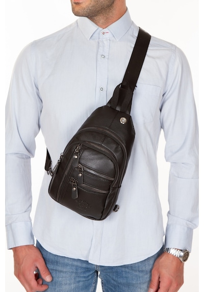 Adelina Bags Unisex Siyah Werner Göğüs Ve Omuz Çantası Çapraz Askılı Body Bag