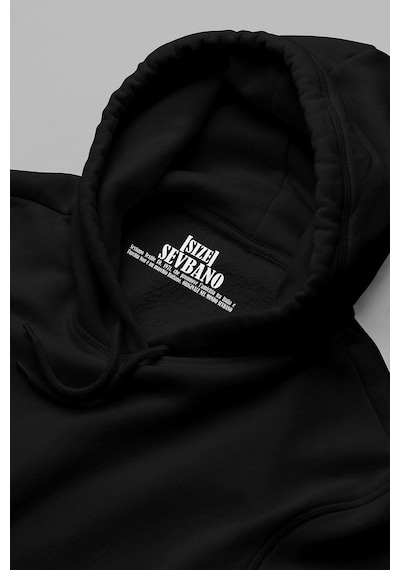 Sevbano Sonic Çizgi Film Baskılı Unisex Oversize Karakter Hoodie Siyah