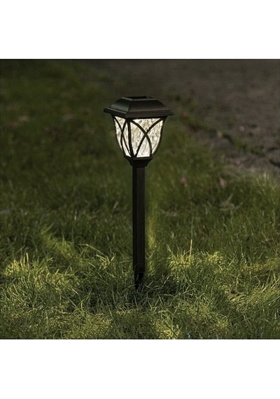 10 Adet Dekoratif Güneş Enerjili Bahçe Lambası Saplamalı Led 43cm Çok Renkli
