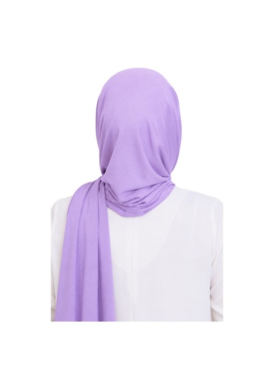 Modish Group Penye Boyun Kapamalı Şal Başörtü Hazır Giyim Turban Esnek Jersey Şal Lila