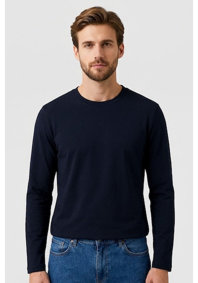 Tommy Life Lacivert Standart Fit Basic O Yaka Erkek Sweatshirt - 87997 Lacivert