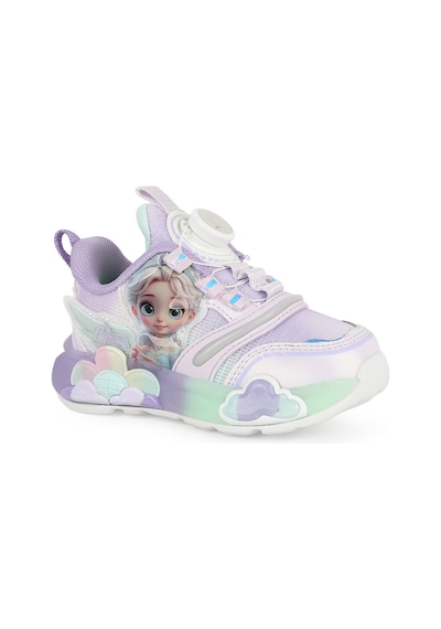 Pepino 2230 Kız Bebek Sevimli Masal Prensesi Figürlü Otomatik Döner Kilitli Hafif Işıklı Taban Lila Spor Sneaker