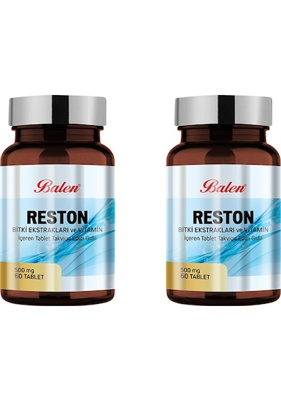 2 Adet Balen Reston Takviye Edici Gıda 500 MG 60 Tablet